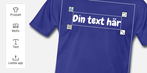 Egen text på T-shirts